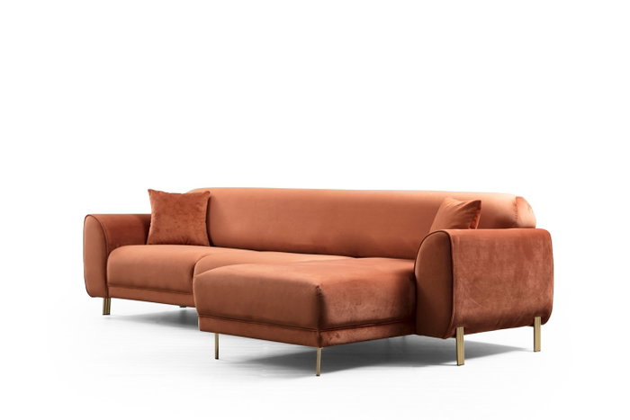 Atelier Del Sofa Sofá-Cama de Esquina Color Canela